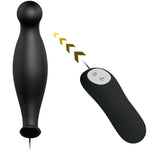 Pretty Love -Plug Anal de Silicone 12 Modos de Vibrao Preto