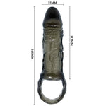Baile Bainha de Extensão de Pénis Com Ala Para Testículos 11.5 cm