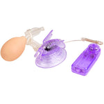 Juguete sexual vibratorio con forma de mariposa para estimulación del clítoris, color lila