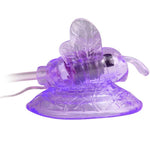 Juguete sexual vibratorio con forma de mariposa para estimulación del clítoris, color lila