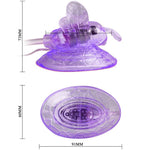 Juguete sexual vibratorio con forma de mariposa para estimulación del clítoris, color lila