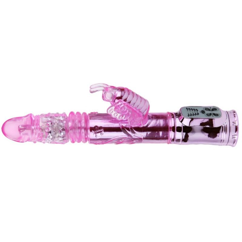Baile Vibrador Recarregvel Com Rotao e Estimulador de Borboleta Pulsante