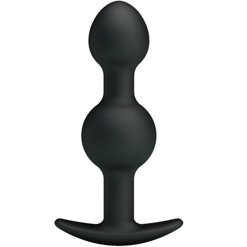 Pretty Love - Bolas Anales de Silicona de Estimulación Especial 10.3 cm Negro