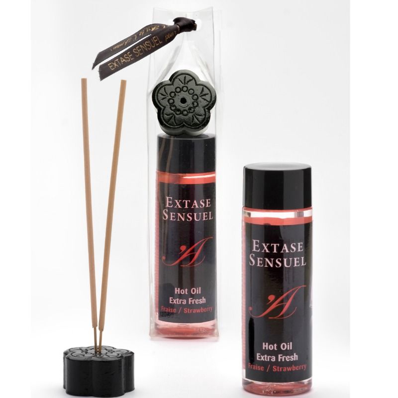 Éxtasis Sensual - Aceite de Masaje Con Efecto Fresa Extra Fresco 100 ml