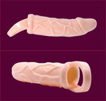 Baile Bainha Extensora de Pénis Com Vibração e Ala Para Testículos 13.5 cm