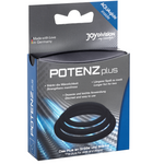 Joydivision Potenzduo - Plus Conjunto de 3 Anéis Pretos - S, M, L