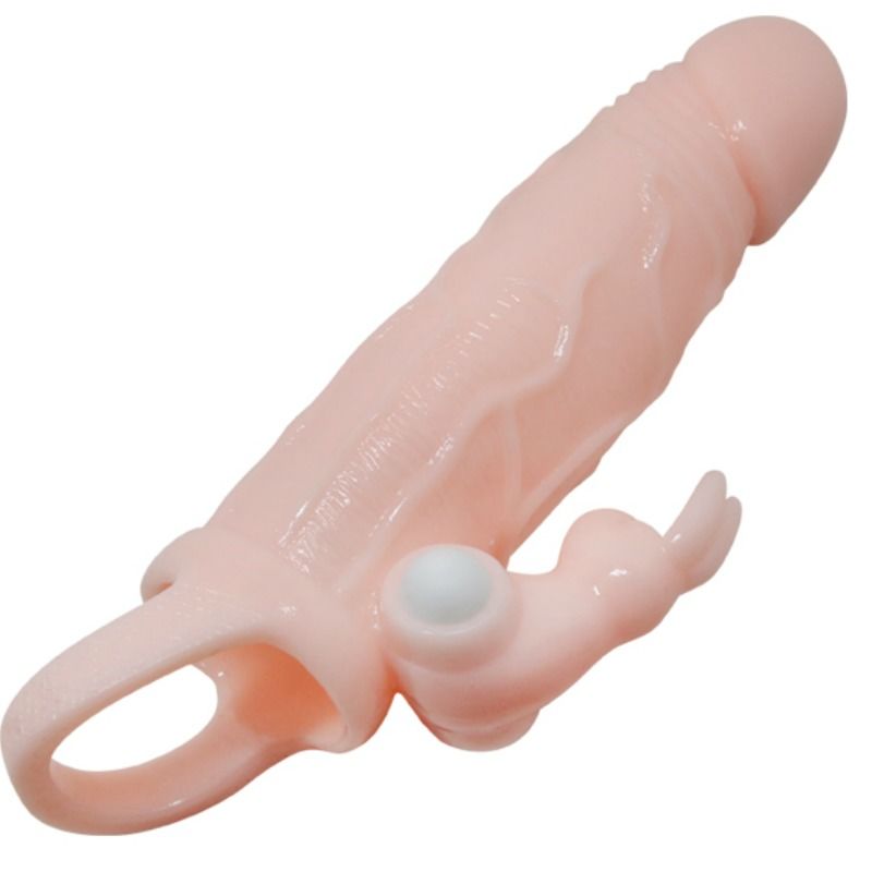 Baile Funda para pene Brave Man Con conejo y carne de motor doble 16.5 Cm
