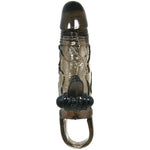 Baile Capa para Pénis Brave Man Com Estimulação Clitórica e Anal Dupla Bala Preta 16.5 Cm