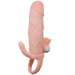 Baile Capa Para Pénis Brave Man com Carne de Estimulação Clitórica e Anal 16.5 cm