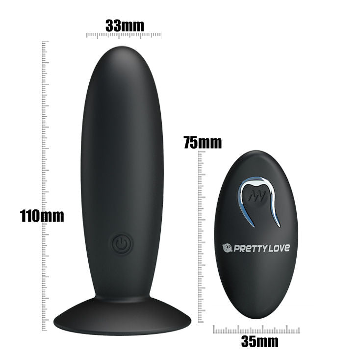 Pretty Love Plug Anal Recarregvel Com Vibrao e Controle