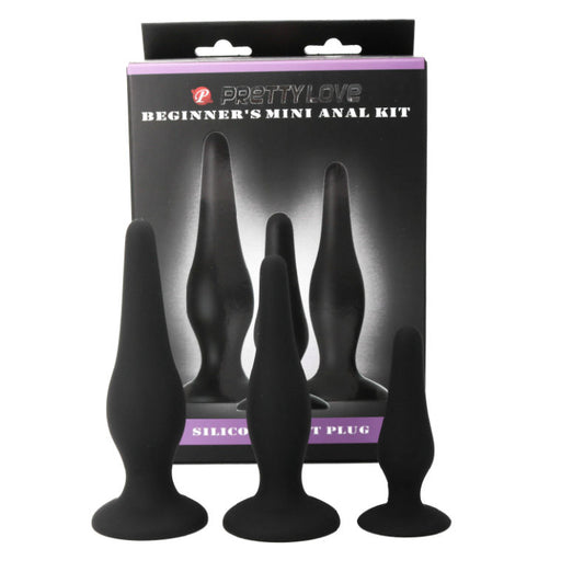 Pretty Love Kit de inicio de silicona para plugs anales