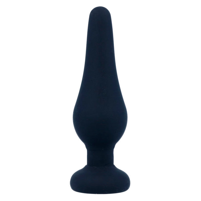 Intense - Plug Anal Pipo S Silicone Preto 9,8 cm