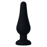 Intense -Tapón Anal Pipo M Silicona Negra 11 cm