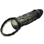 Baile Funda Extensora de Pene Con Ala Para Testículos Negra 13.5 cm