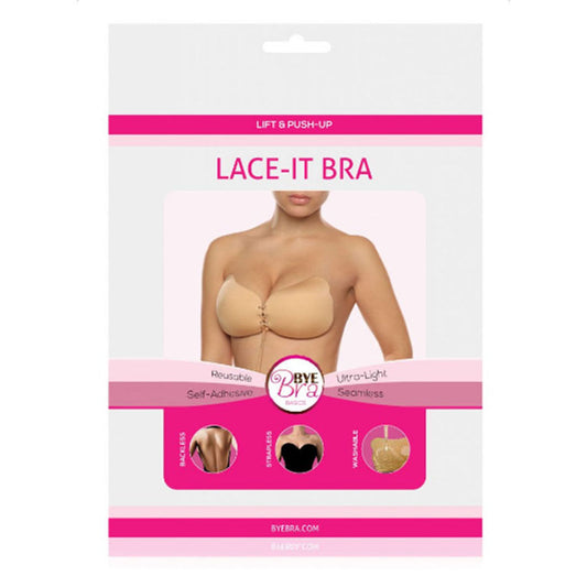 Bye-bra Lace-it Aprimoramento Push-up Beige Copo A
