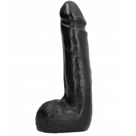 All Black Dildo Realista Preto Suave 20 Cm