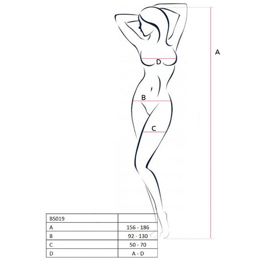 Passion - Woman Bs019 Bodystock Branco Tamanho Único