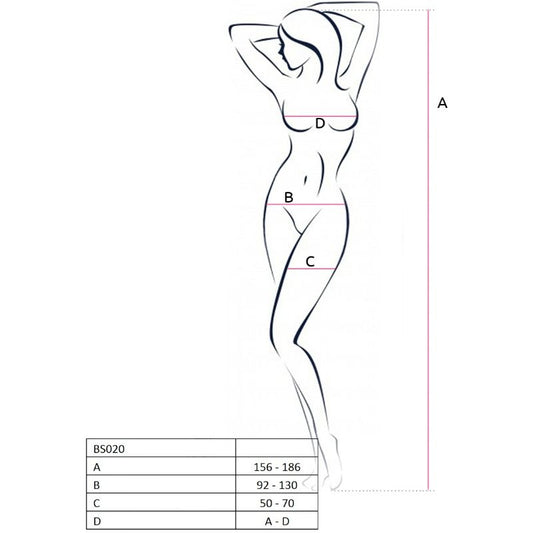 Passion - Woman Bs020 Bodystock Branco Tamanho Único