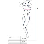 Passion - Bodystock de mujer Bs024 Blanco Talla Única