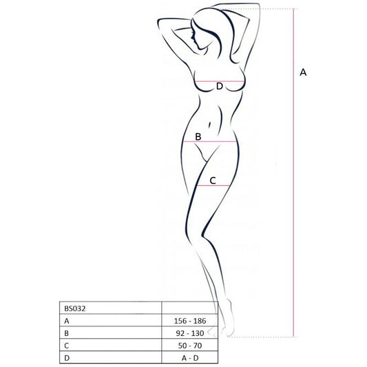 Passion - Mulher Bs032 Bodystock Vermelho Tamanho Único