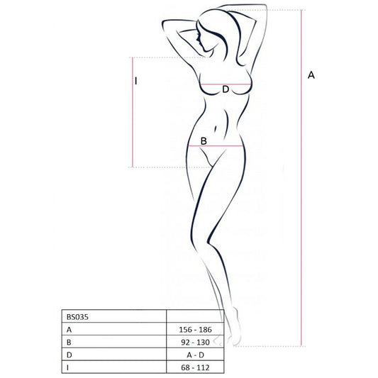 Passion - Woman Bs035 Bodystock Branco Tamanho Único