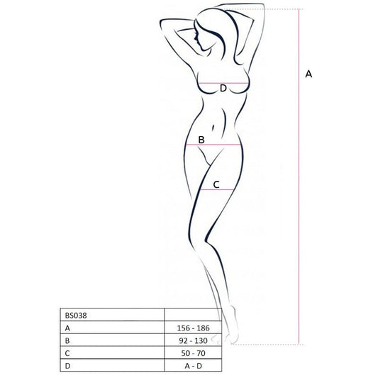 Passion - Mulher Bs038 Bodystock Branco Tamanho Único