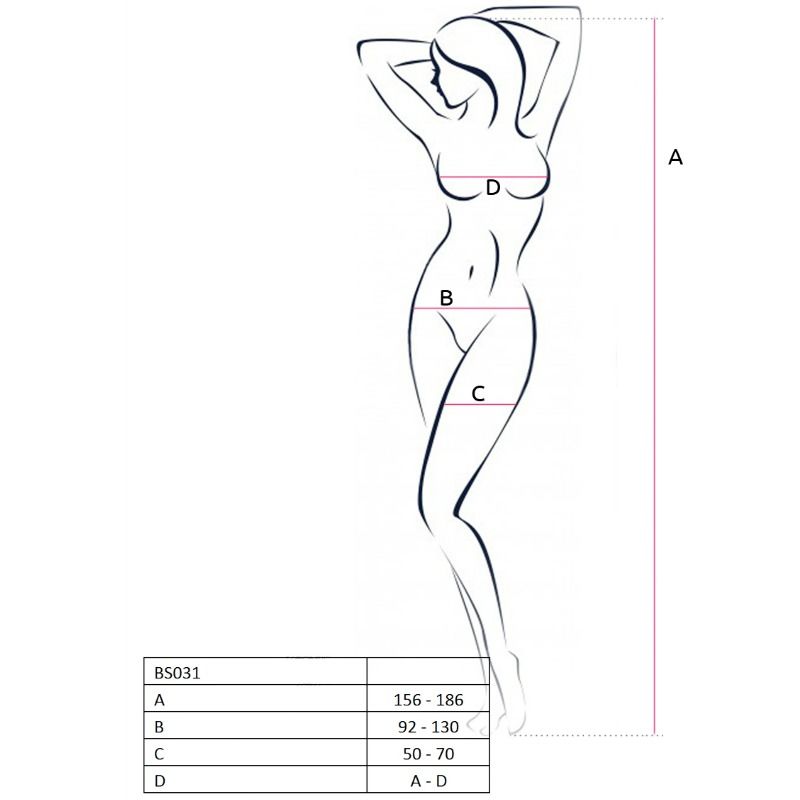 Passion - Woman Bs031 Bodystock Branco Tamanho Único