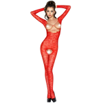Passion - Mujer Bs031 Bodystock Rojo Talla Única