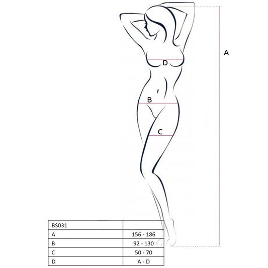 Passion - Mulher Bs031 Bodystock Vermelho Tamanho Único