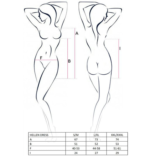 Passion Vestido Woman Hellen e Tanga Tamanho S/m