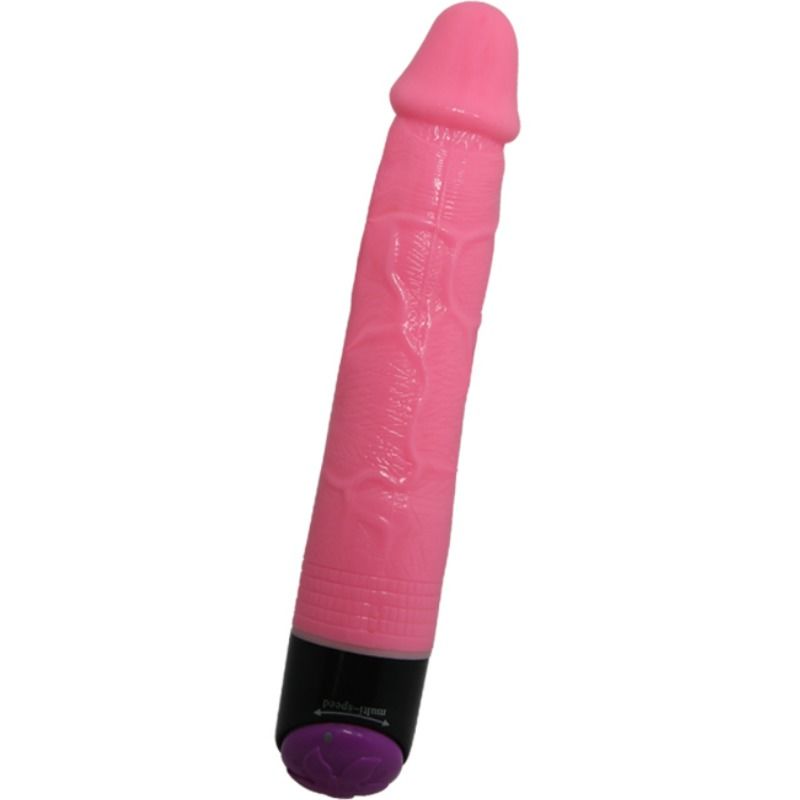 Juguete vibrador sexual realista, colorido, rosa, 23 cm