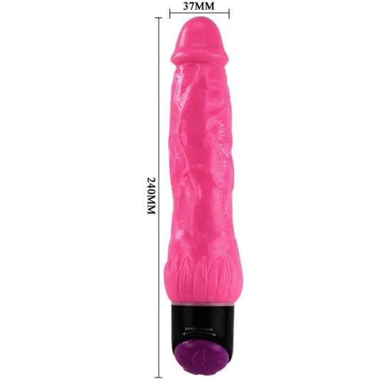 Baile Vibrador Sexo Realista Colorido Rosa 24 cm