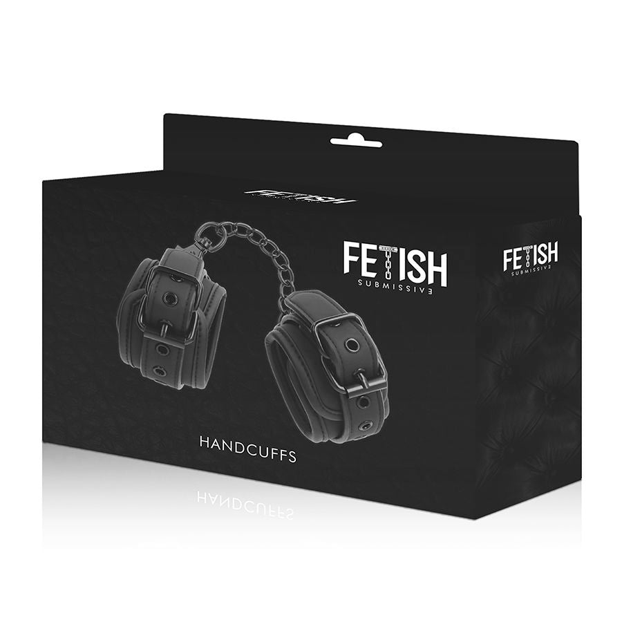 Fetish Submissive - Algemas de Couro Vegano com Forro de Noprene