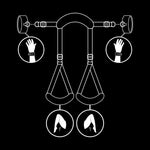 FETISH SUBMISSIVE - POSIÇÃO DE PERNAS ABERTAS COM ALGEMAS DE FORRO DE NOPRENE