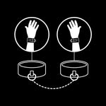 Fetish Submissive - Algemas de Couro Vegano com Forro de Noprene