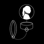 Fetish Submissive Colar de Corrente Com Forro de Noprene