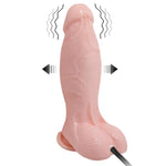 Vibrador inflable realista de 18.8 cm con base para el pene