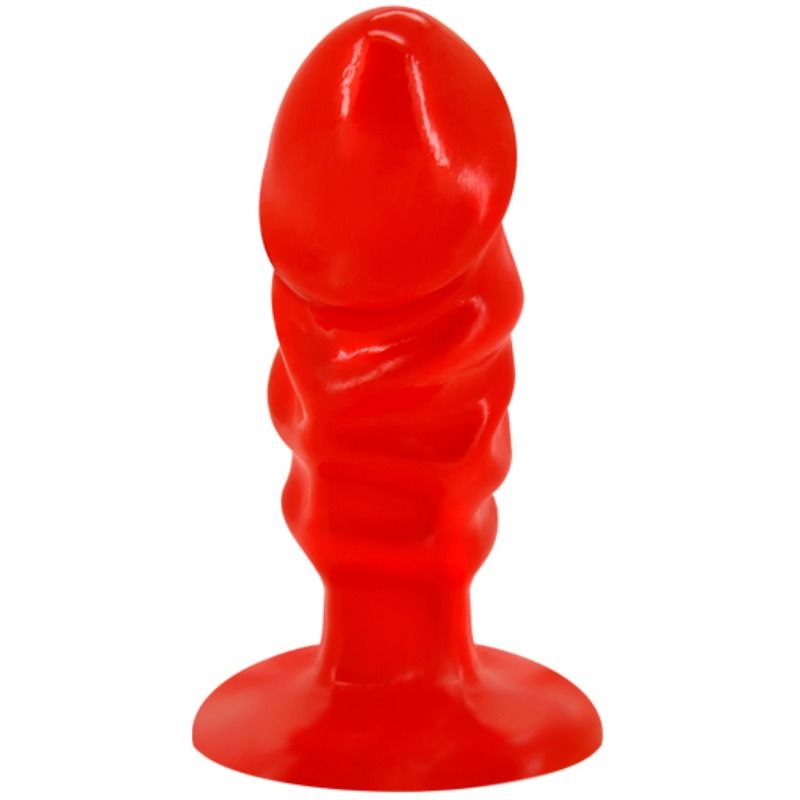 Baile Plug Anal Unisexo Com Ventosa Vermelha