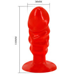 Baile Plug Anal Unisexo Com Ventosa Vermelha