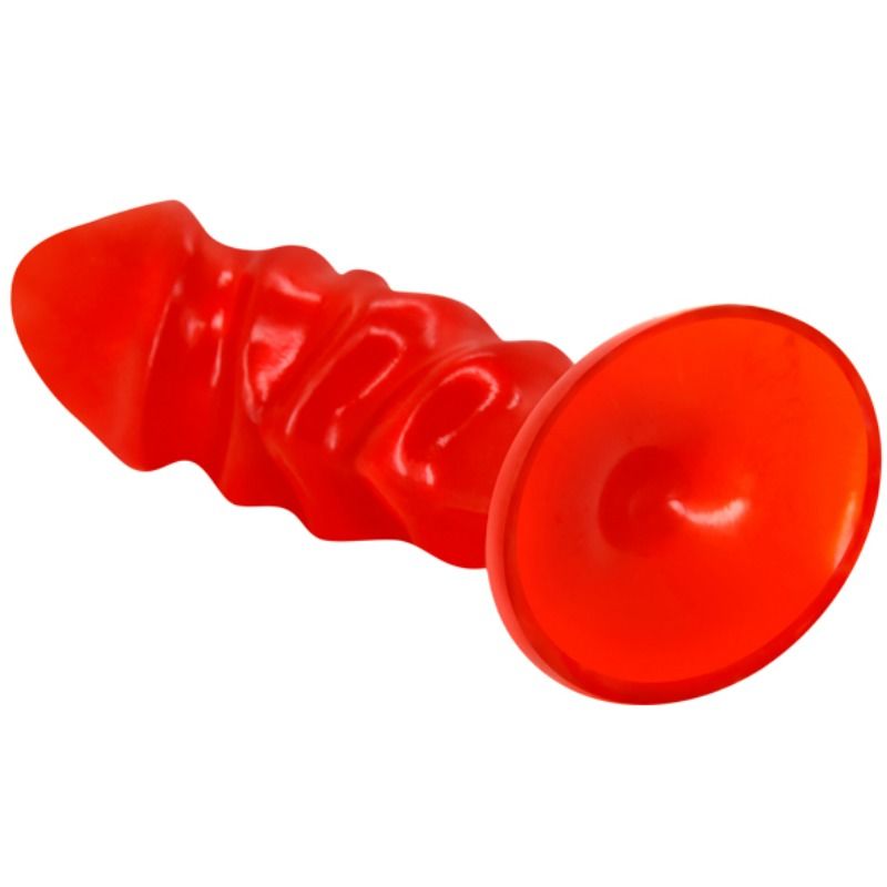 Baile Plug Anal Unisexo Com Ventosa Vermelha