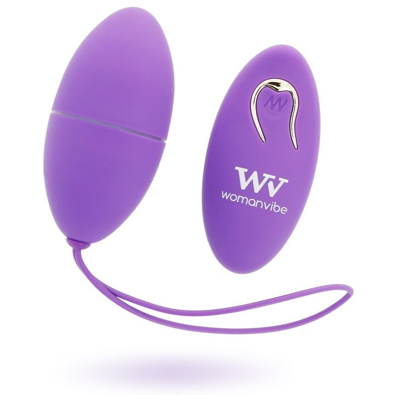 Womanvibe Alsan Egg Control Remoto Negro Silicona Morado