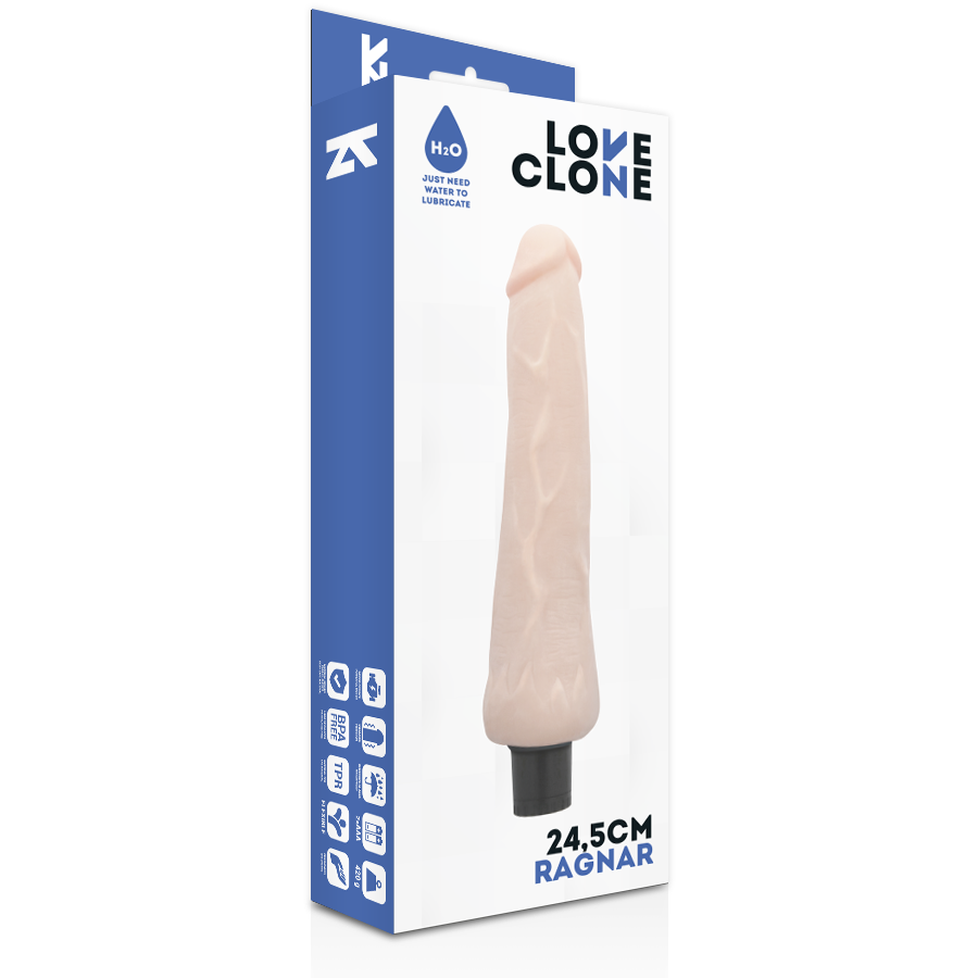 Loveclone Vibrador Auto Lubrificante Ragnar 24.5 Cm -o- 3.5 Cm
