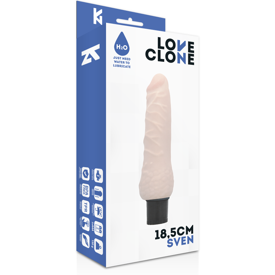 Loveclone Vibrador Auto Lubrificante Sven 18.5 Cm -o- 3.3 Cm