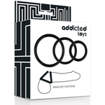 Addicted Toys - Conjunto de Anillos para Pene Negro