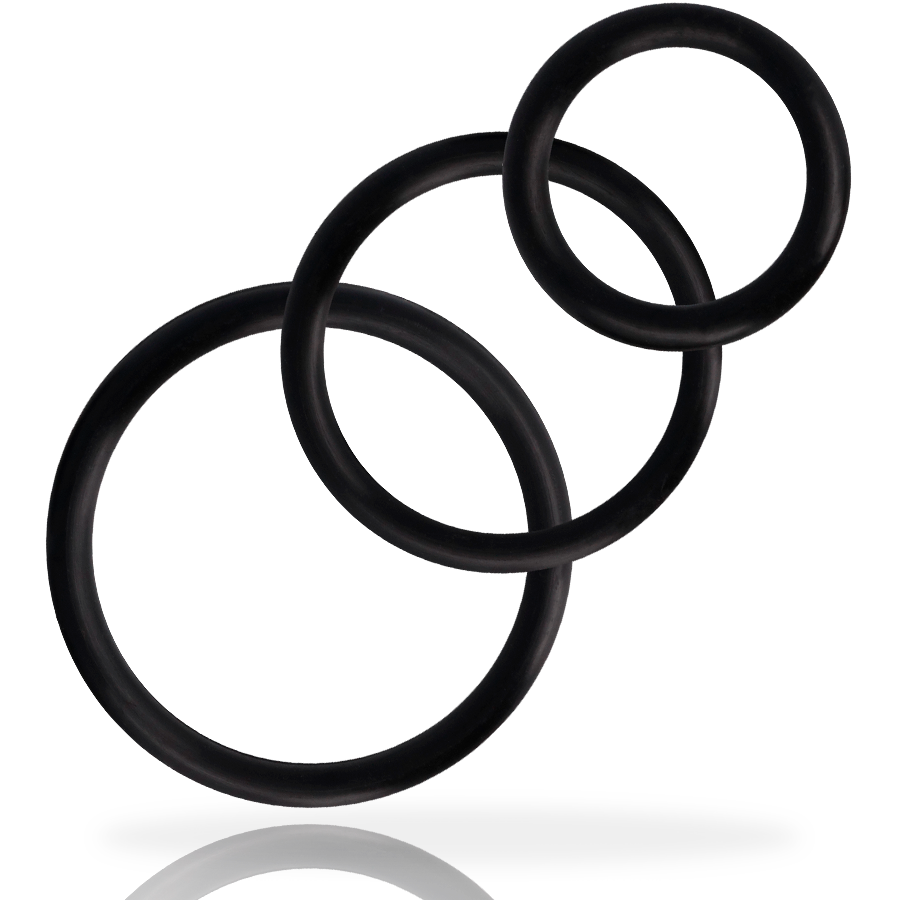 Addicted Toys - Conjunto de Anillos para Pene Negro