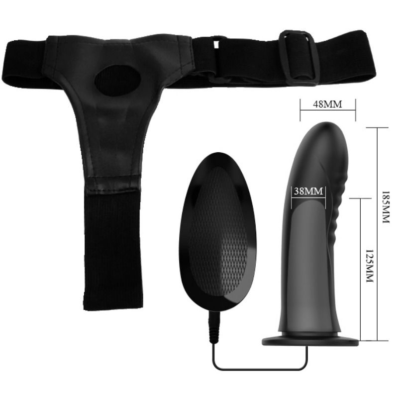 Pretty Love - Myron Strap on com Vibração e Dildo Oco