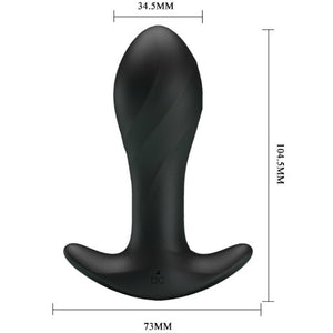 Pretty Love - Vibrador Anal Preto Preto Amor