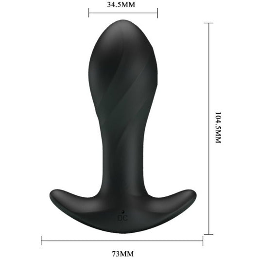 Pretty Love - Vibrador Anal Preto Preto Amor