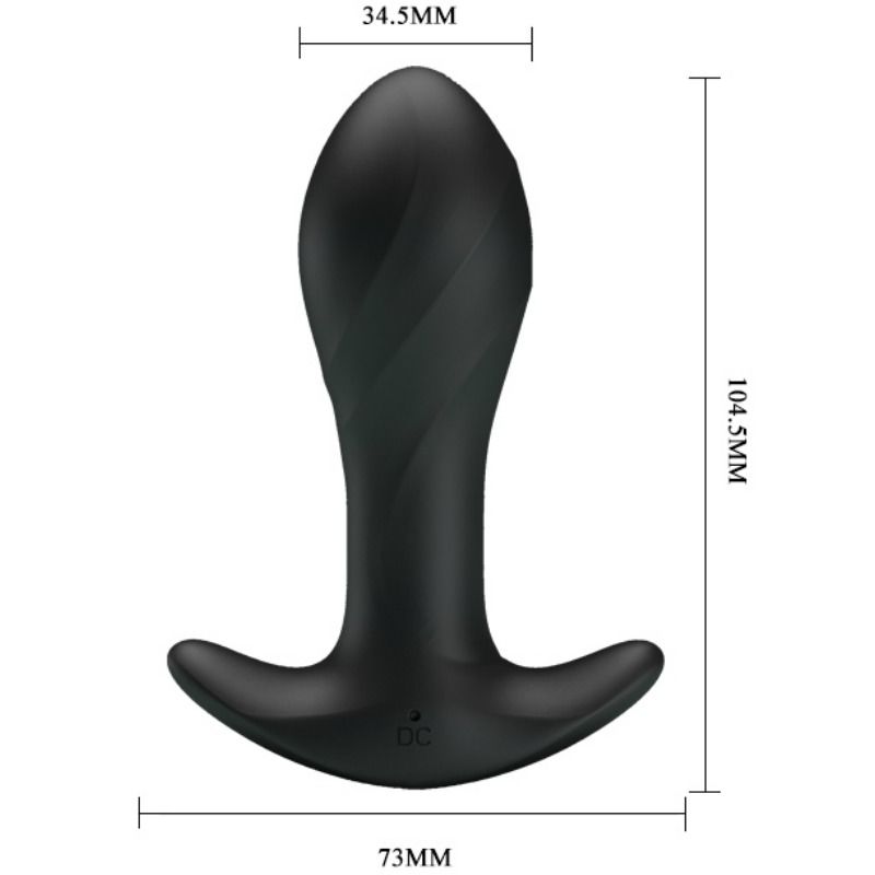 Pretty Love - Vibrador Anal Preto Preto Amor