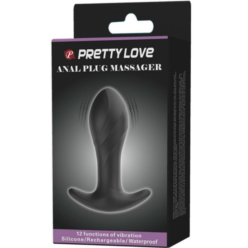 Pretty Love - Vibrador Anal Preto Preto Amor